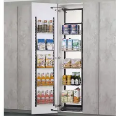 KUTZ - Despensa para muebles 1 puerta 5 niveles cierre suave 450 mm 50 kg