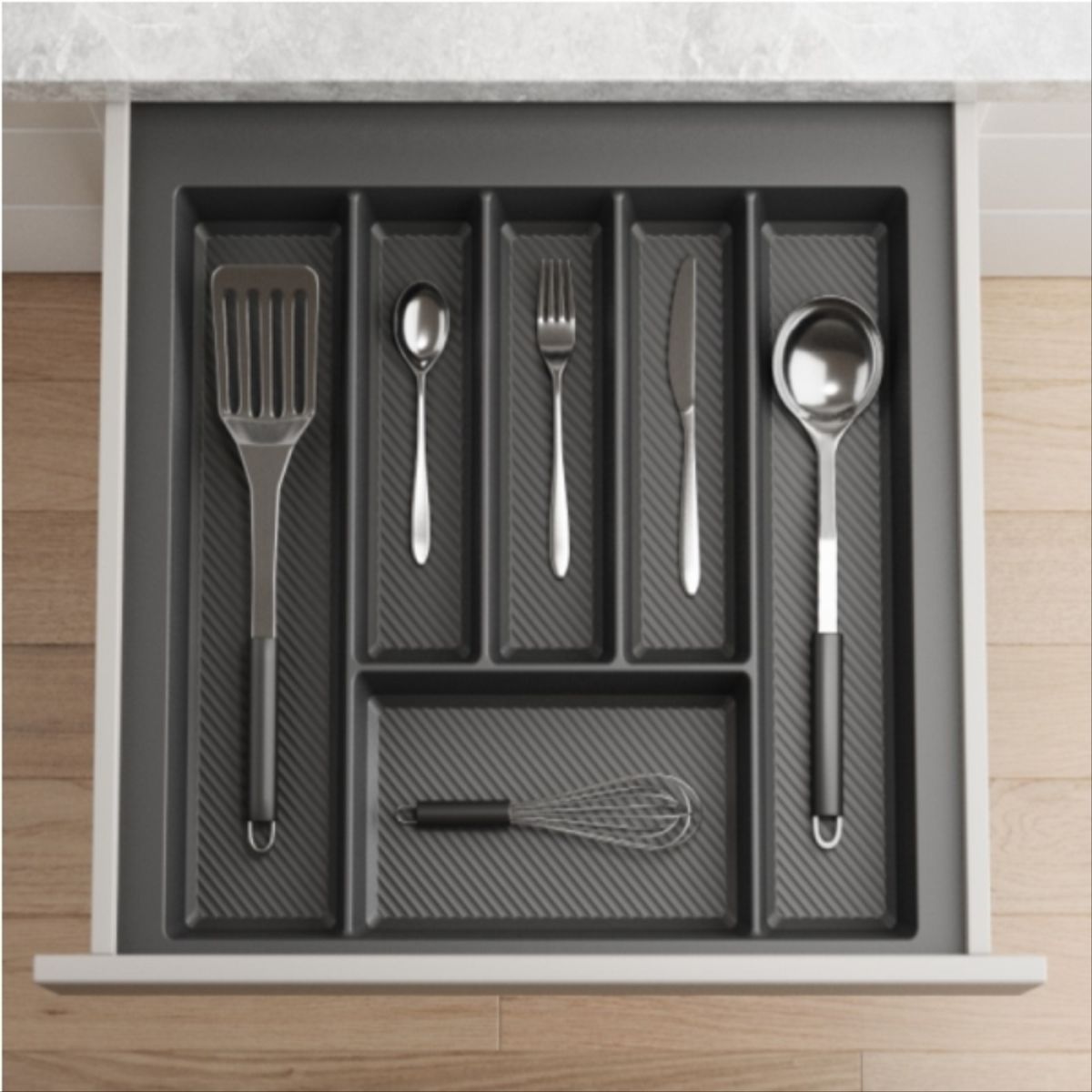 KUTZ - Cubertero plastico color antracita de alta resistencia