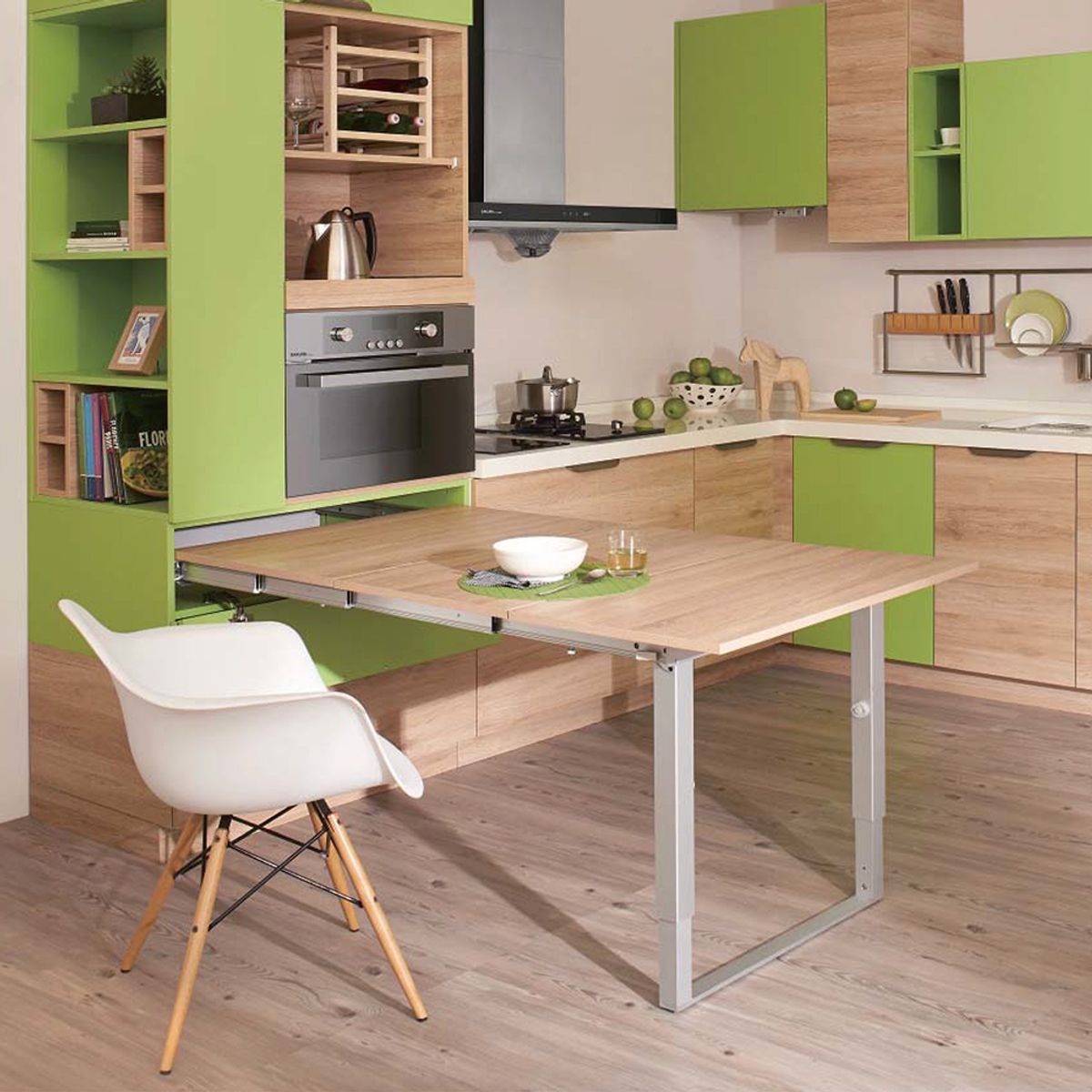 KUTZ - Guias telescopicas para mesa oculta con doble pata 540mm