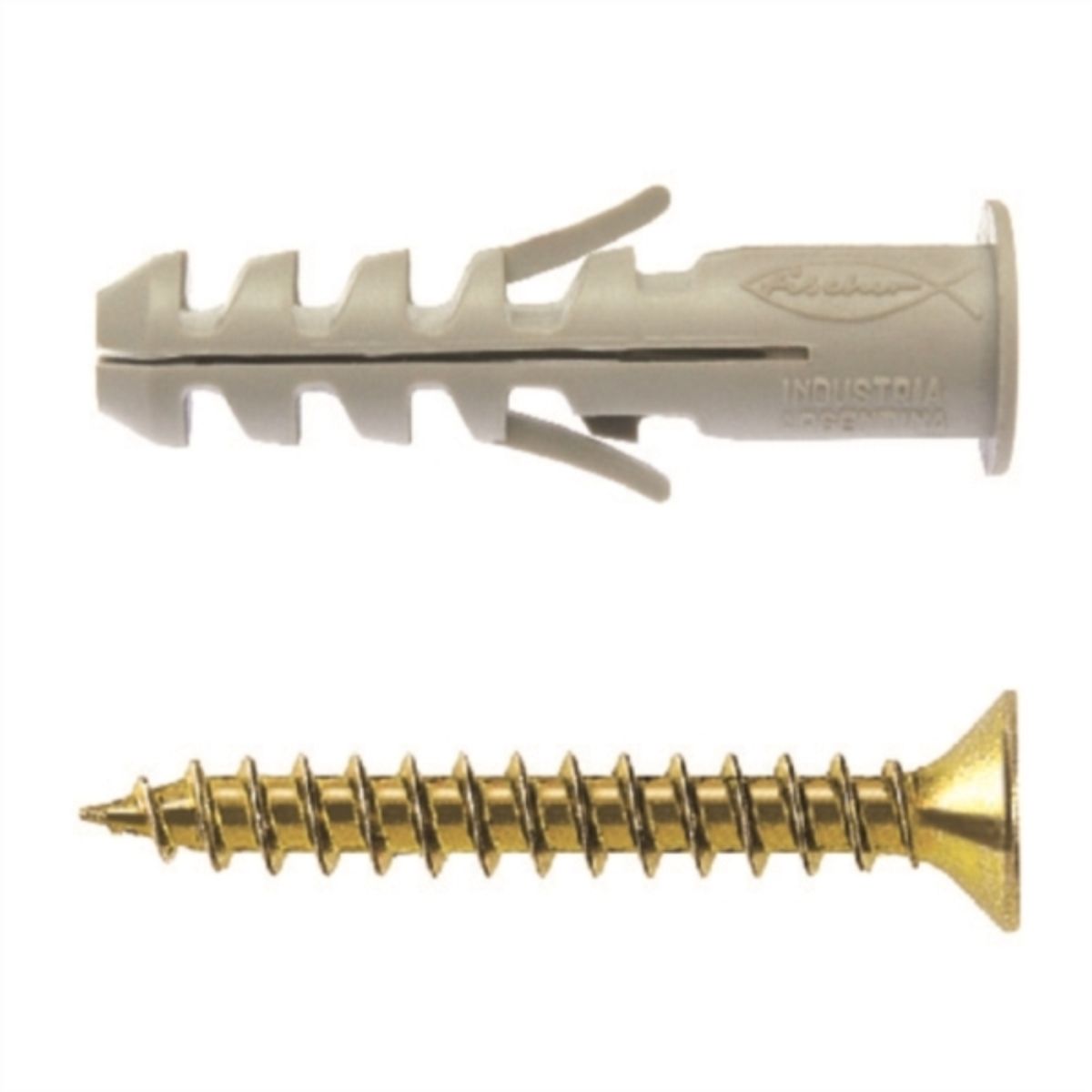 FISCHER - Tarugo Nylon SA5mm + Tornillos 3.5x30mm  4 unidades