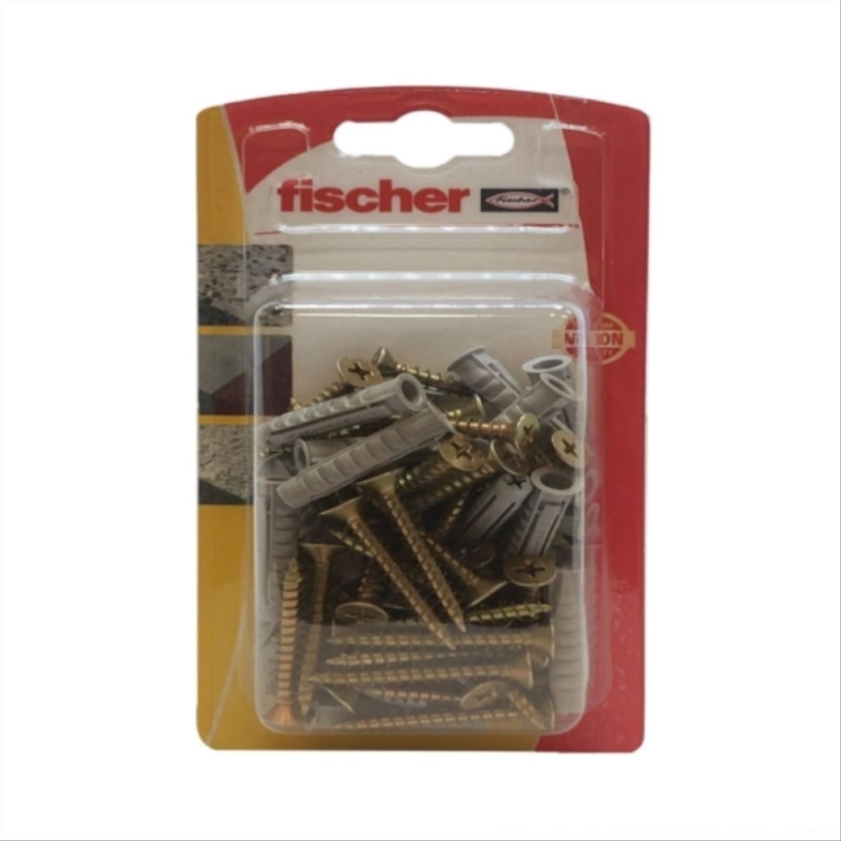 FISCHER - Tarugo Nylon SX6mm + Tornillos 4.5x35mm  30 unidades