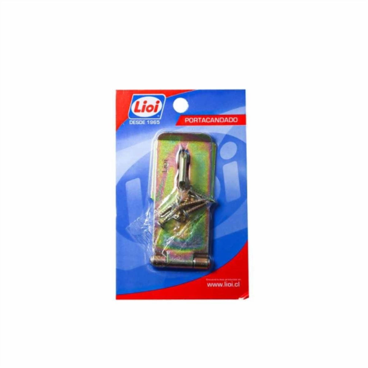 LIOI - Portacandado 915 3 1/2'' zincado  c/tornillos display 1 unidad