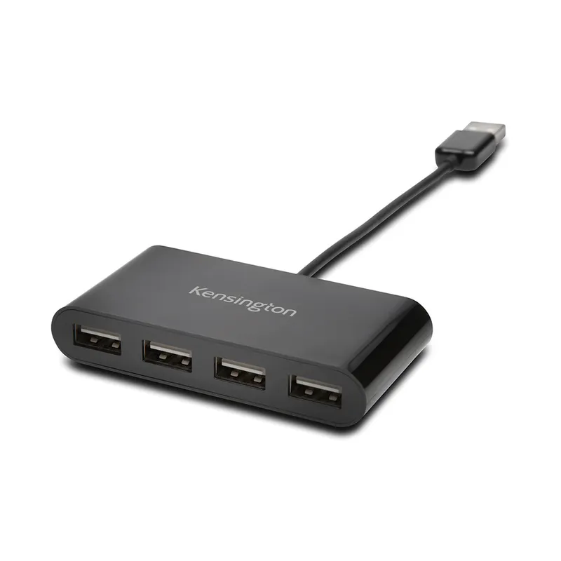 KENSINGTON - Hub Adaptador USB 2.0 - 4 Puertos Negro Kensington