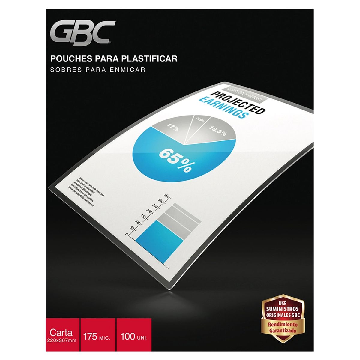 Caja Pouches GBC Carta 7MIL (175 Mic) – Pack 100 Unidades, marca GENERICO - Foto Principal