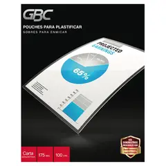 GENERICO - Caja Pouches GBC Carta 7MIL (175 Mic) – Pack 100 Unidades