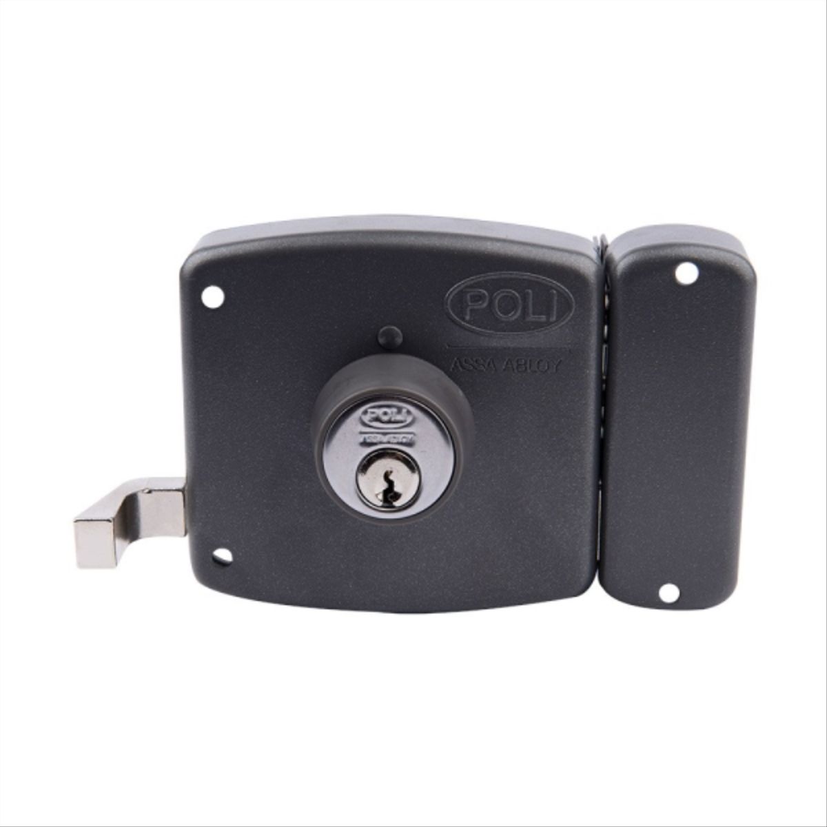 POLI - Cerradura sobreponer acceso - reja gris 2010 chilena