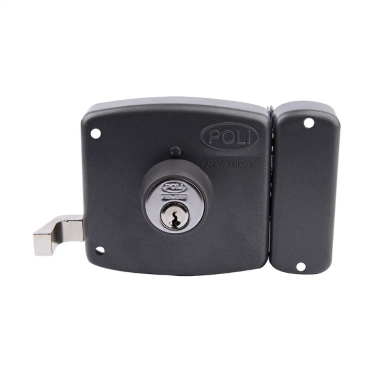 POLI - Cerradura sobreponer acceso - reja gris 2010 chilena