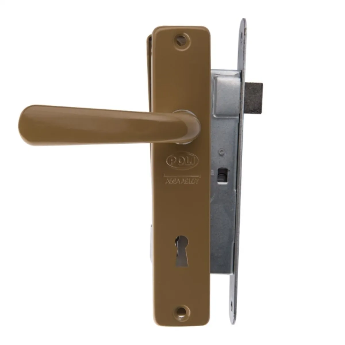 POLI - Cerradura embutida dormitorio bronce inoxidable 1915 clasica