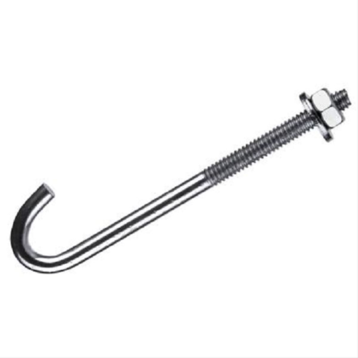 MAMUT - Gancho jota 2,1/2" con tuerca y golilla 10uds