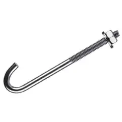 MAMUT - Gancho jota 2,1/2" con tuerca y golilla 10uds