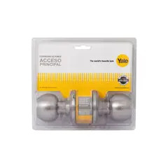YALE - Cerradura pomo acceso acero inoxidable