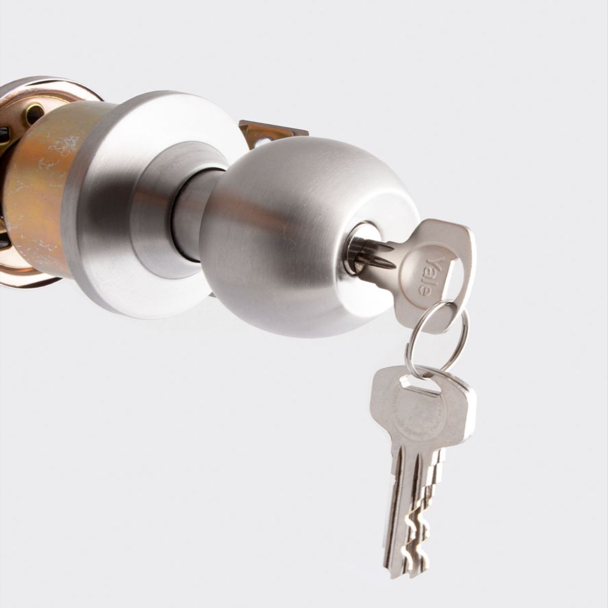 YALE - Cerradura pomo acceso acero inoxidable