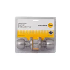 YALE - Cerradura pomo dormitorio/baño acero inoxidable