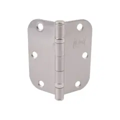 LIOI - Bisagra puerta L88 acero niquel satin 3,5x3,5" canto redondo c/rodillo 2und