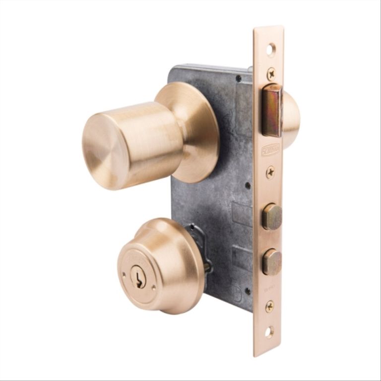 Cerradura embutida acceso bronce satinado 4180-BSL/BSF