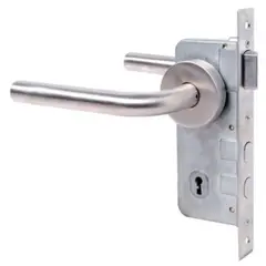 SCANAVINI - Cerradura embutida dormitorio acero inoxidable 2 manillas L 1040960