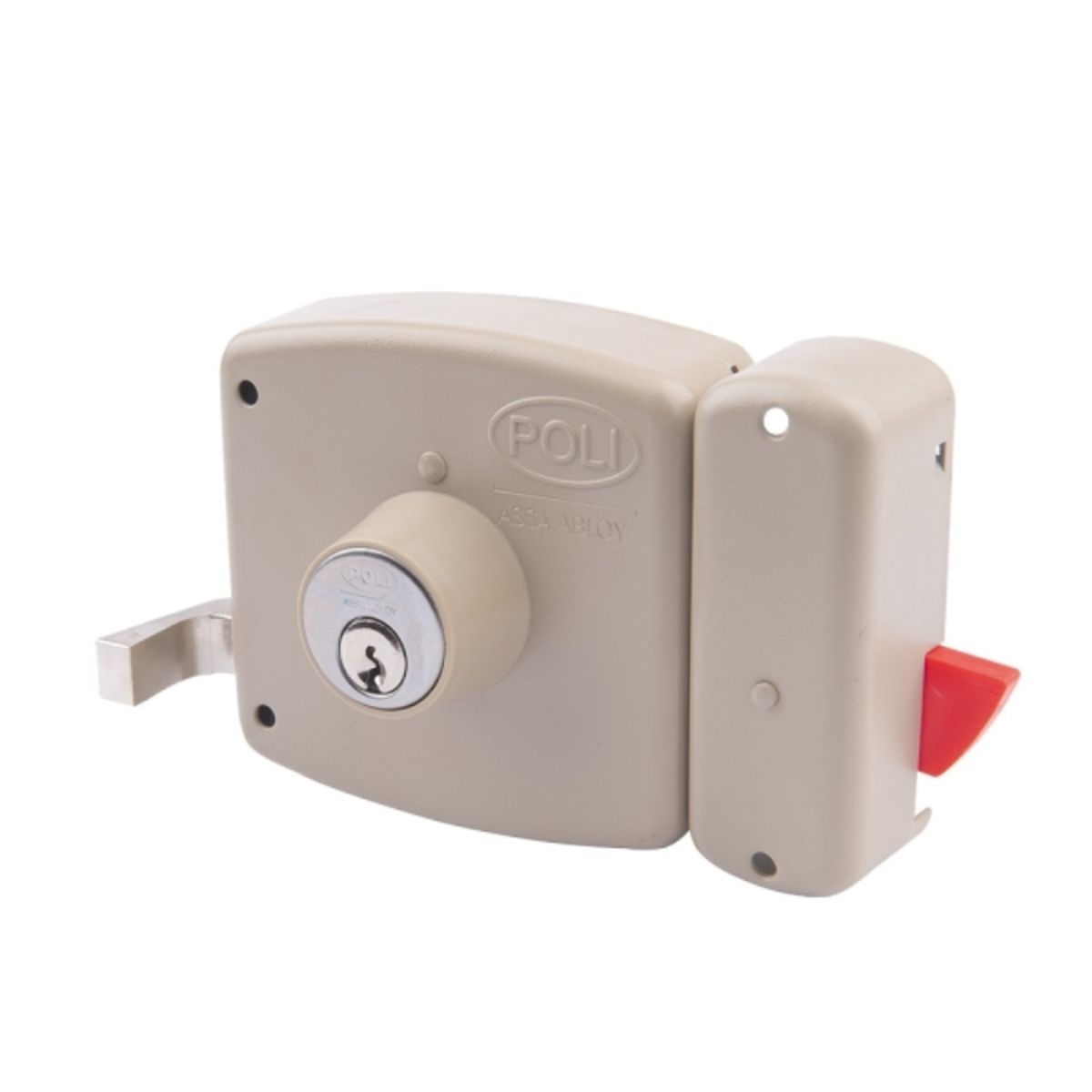 POLI - Cerradura sobreponer sobreponer acceso beige con bandera