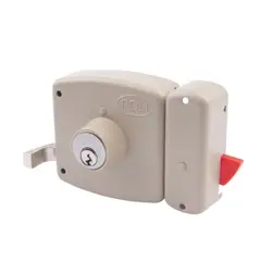 POLI - Cerradura sobreponer sobreponer acceso beige con bandera