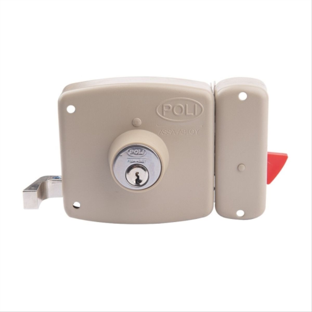 POLI - Cerradura sobreponer sobreponer acceso beige con bandera