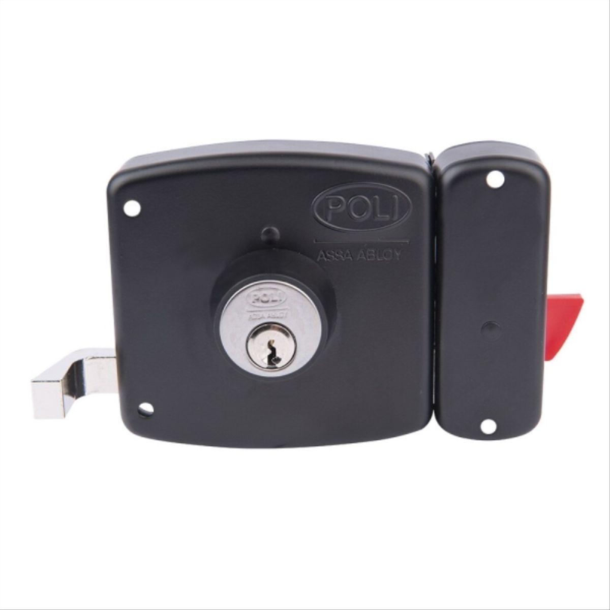 POLI - Cerradura sobreponer reja negro CI30 1995 con caja