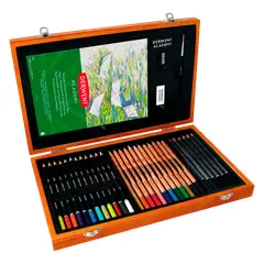 DERWENT - Set de Lapices de Colores Caja de Madera 35PZ DerwentAcademy