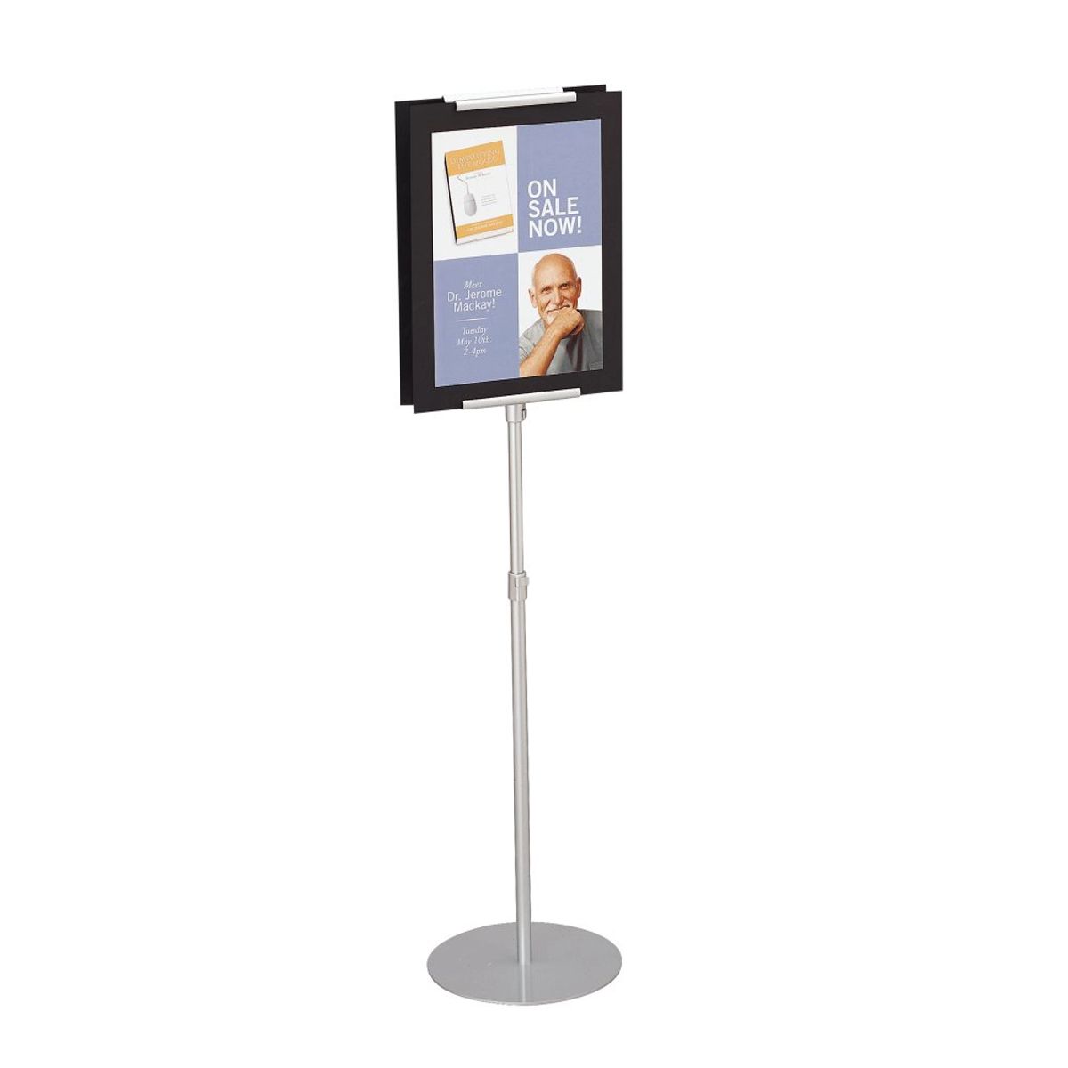 QUARTET - Pedestal para Señalética Ajustable hasta 1,8 m