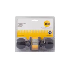 YALE - Cerradura pomo simple paso negro