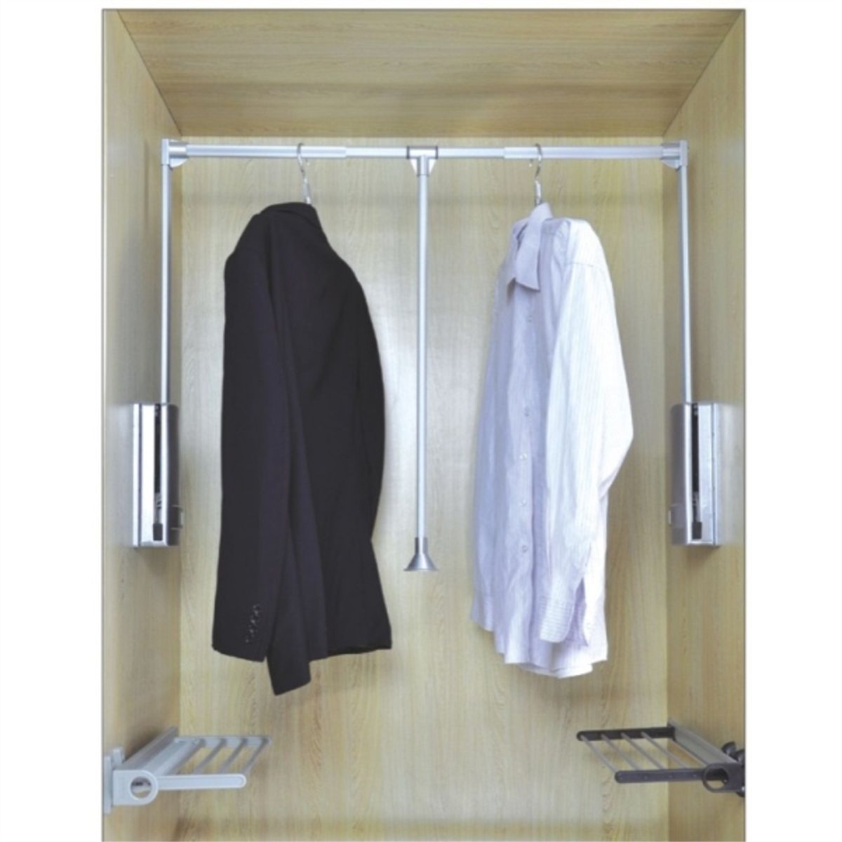 KUTZ - Barra closet 60-83 cm extraíble elevable