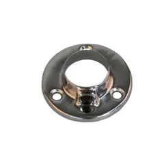 KUTZ - Soporte barra metalico redondo cromado