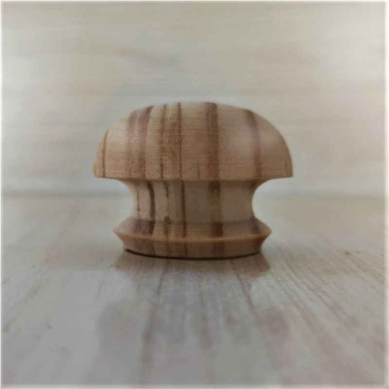 KUTZ - Tirador media luna madera pino 41mm x 32mm 2und