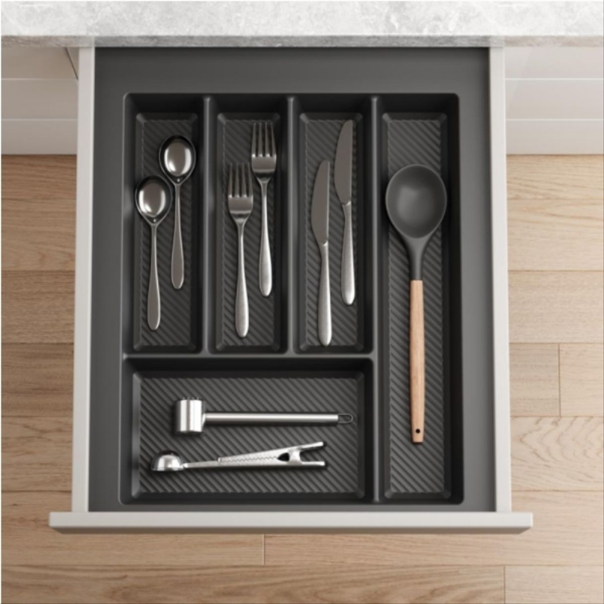 KUTZ - Cubertero plastico color antracita de alta resistencia