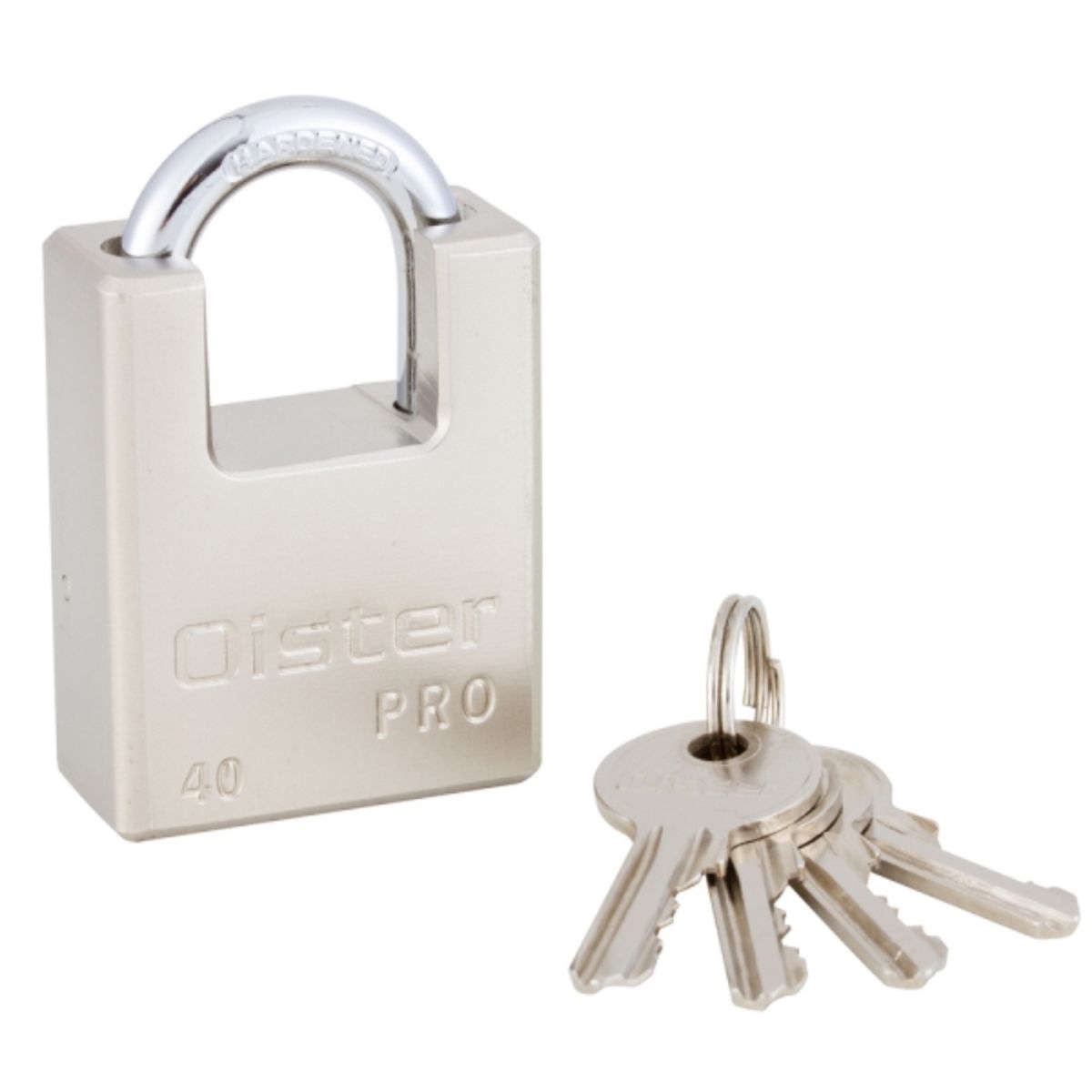 OISTER - Candado 40mm Niquel Con Hombro