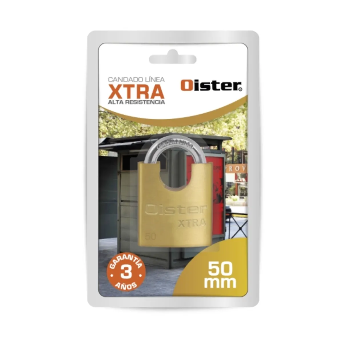 OISTER - Candado 50mm Fierro Bronceado Con Hombro