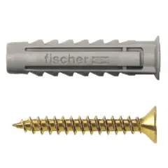 FISCHER - Tarugo Nylon SX8mm + Tornillos 5x45mm 4 unidades