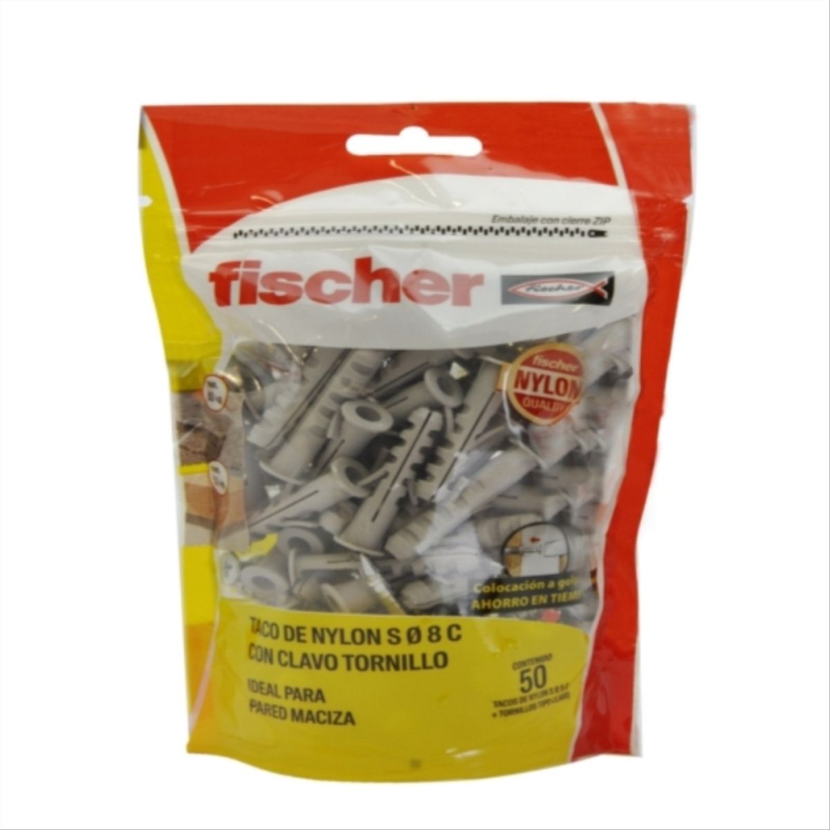 FISCHER - Tarugo - Clavo Tornillo SA8mm  50 unidades