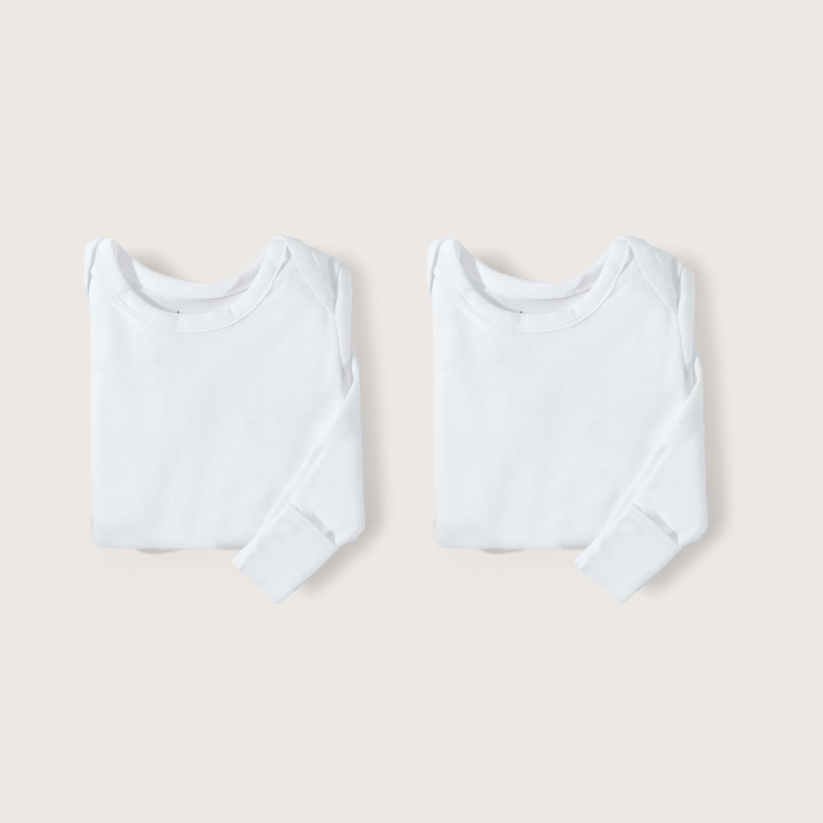 OPALINE - Bodies blancos de algodón para bebé, pack de 2