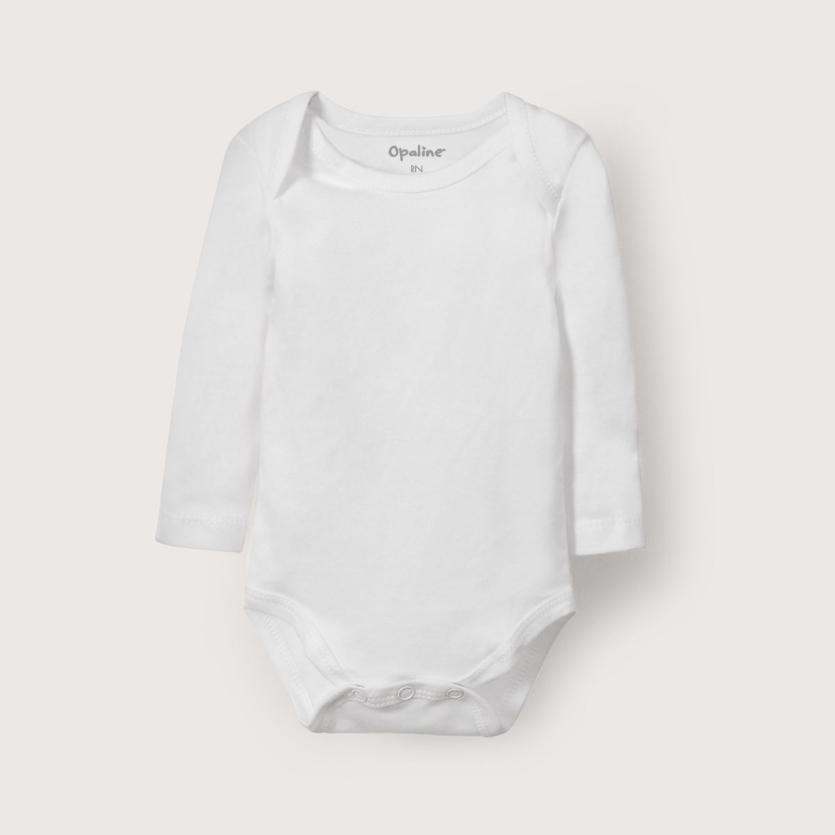 OPALINE - Bodies blancos de algodón para bebé, pack de 2