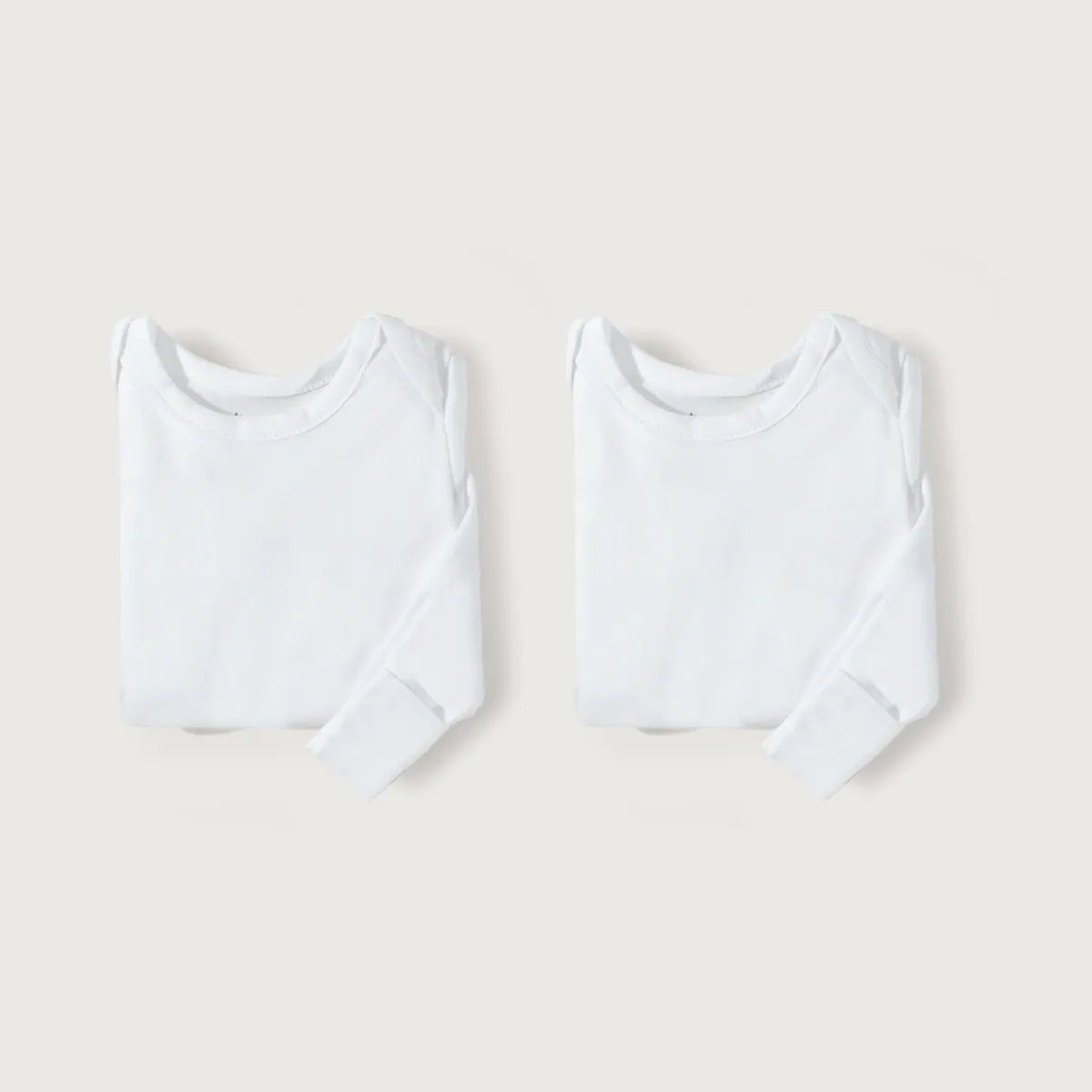 OPALINE - Bodies blancos de algodón para bebé, pack de 2