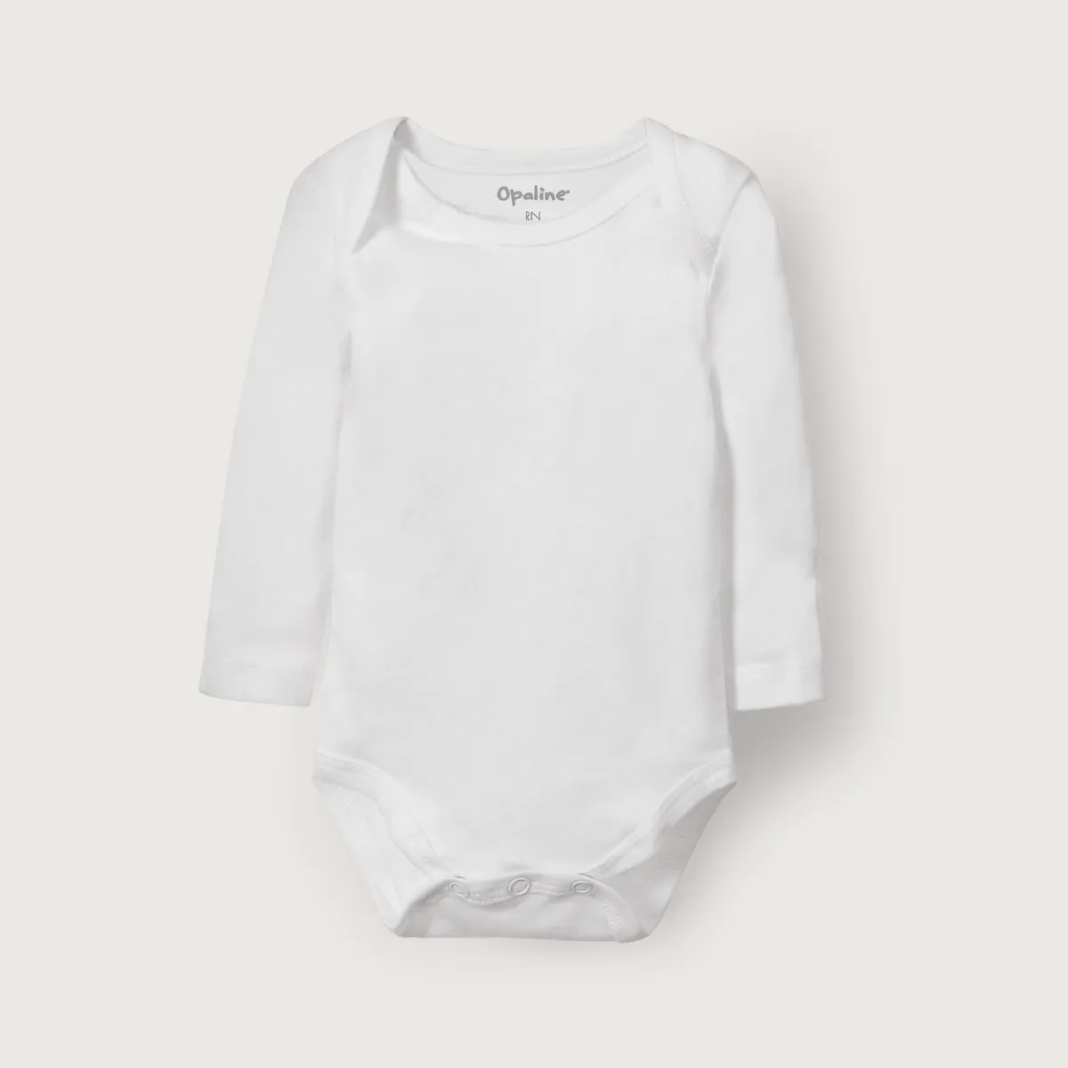 OPALINE - Bodies blancos de algodón para bebé, pack de 2