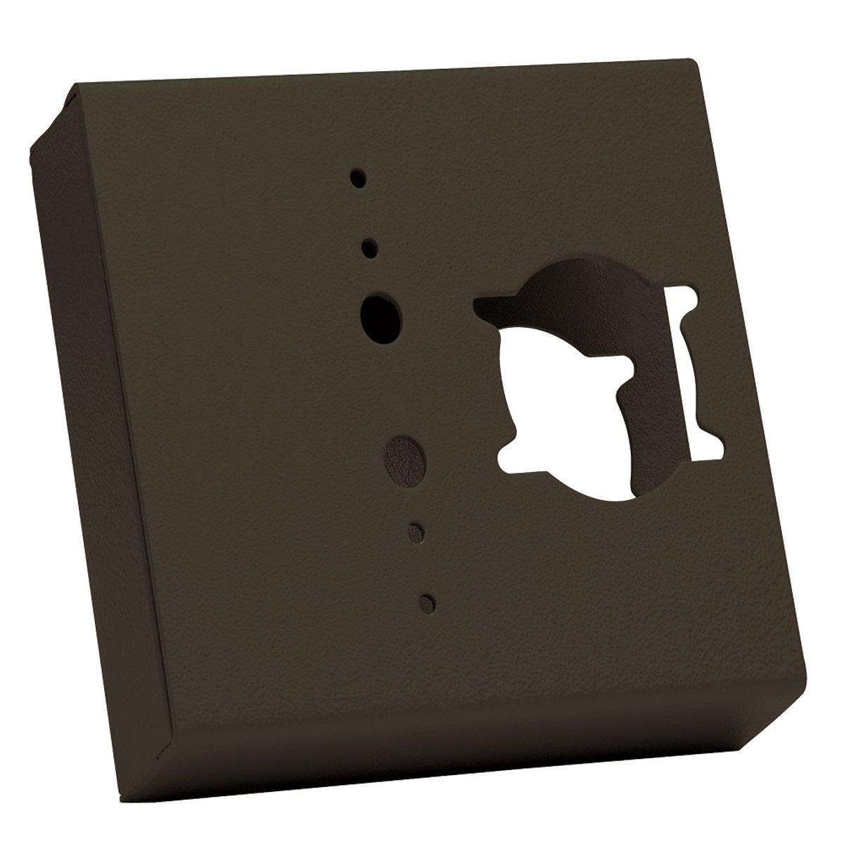 POLI - Caja para cerradura sobreponer negra