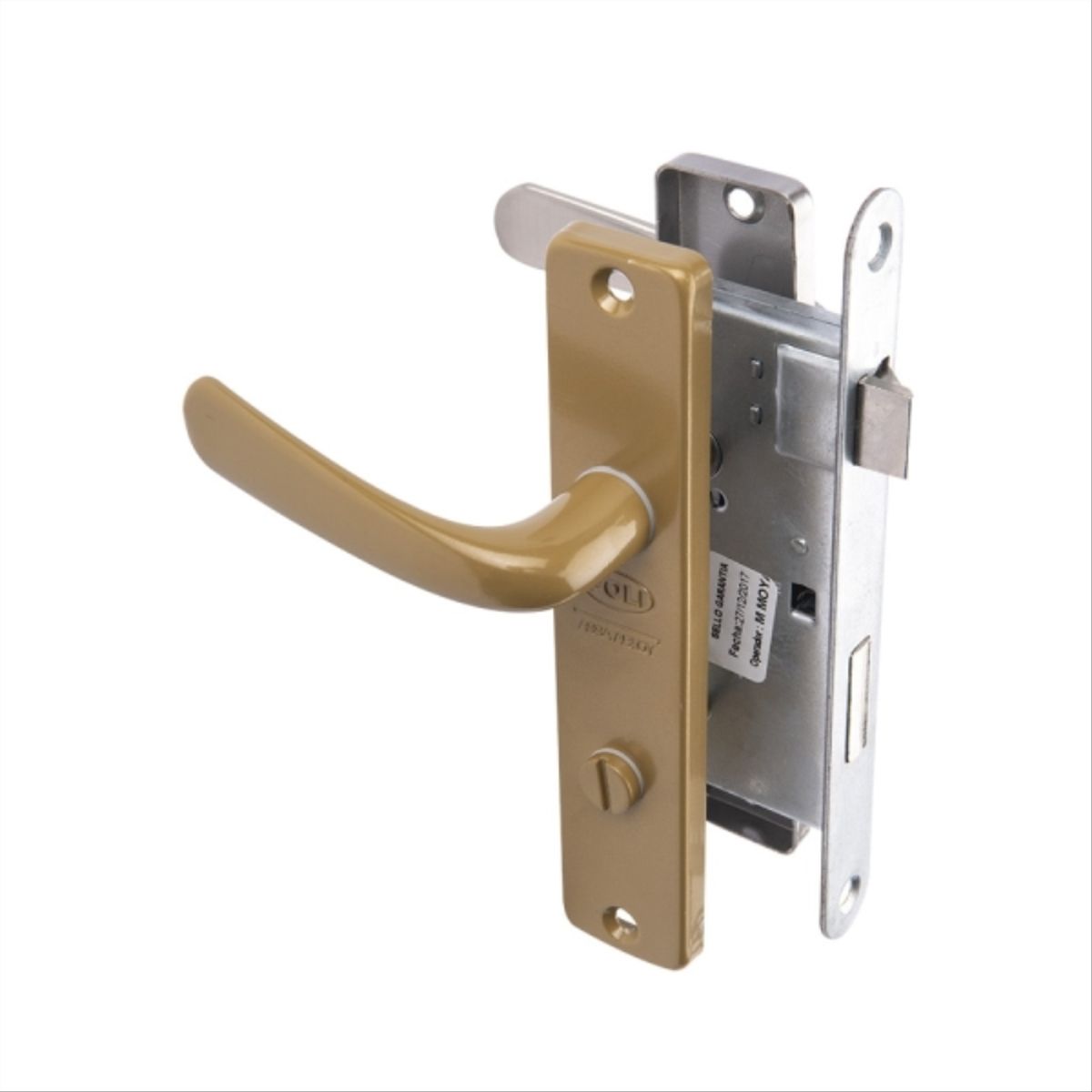 POLI - Cerradura embutida dormitorio/baño bronce inoxidable 1916 clasica