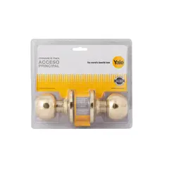 YALE - Cerradura pomo acceso bronce