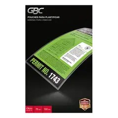 GENERICO - Láminas de Plastificar GBC Oficio 3MIL (75 Mic) – Pack 100 Unidades