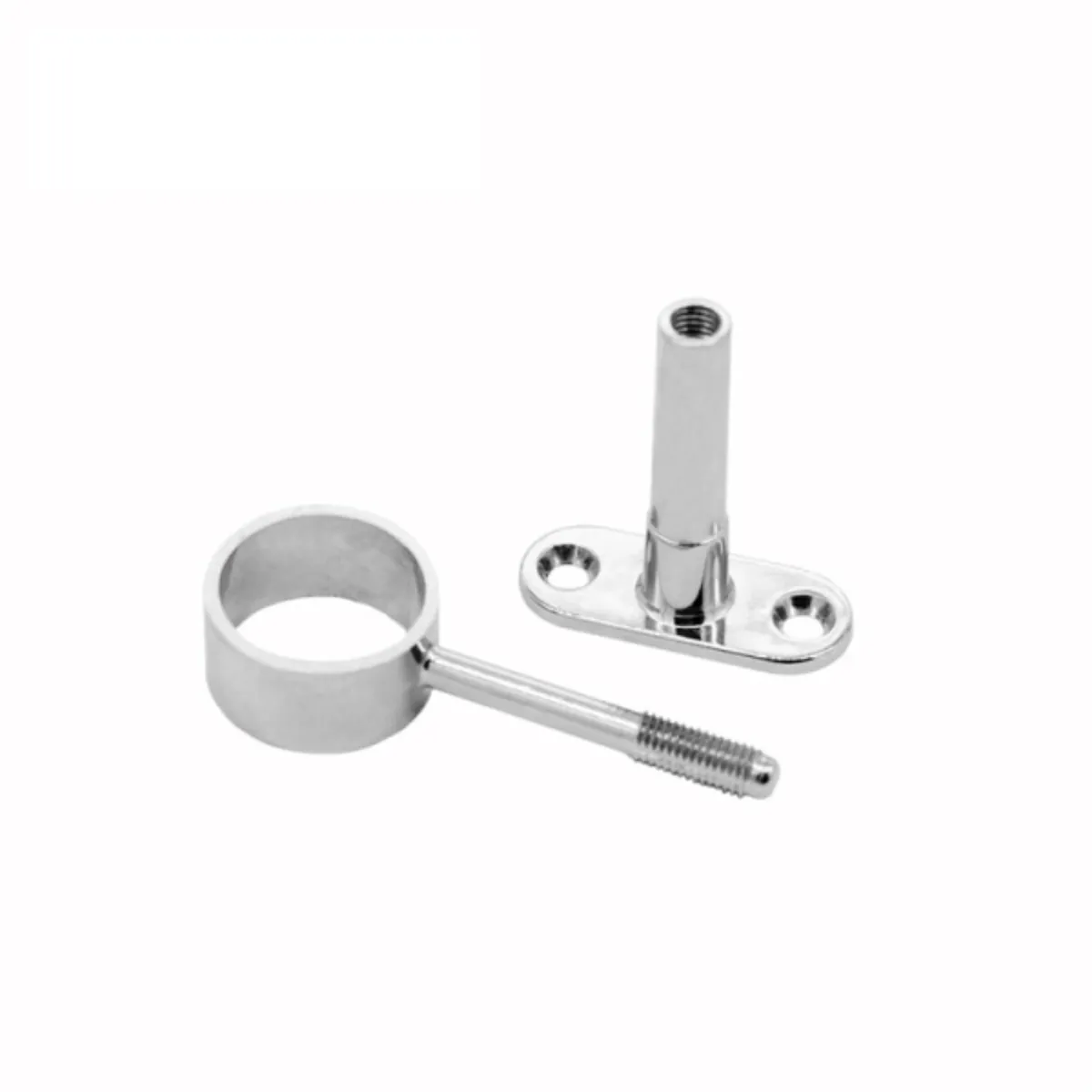 KUTZ - Soporte barra blanco metalico redondo central