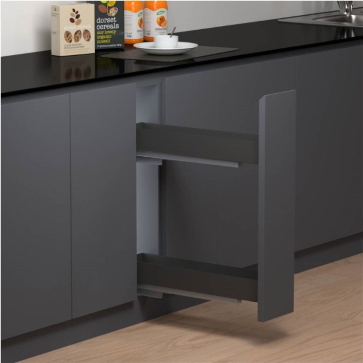 KUTZ - Especiero extraible para muebles 150mm antracita