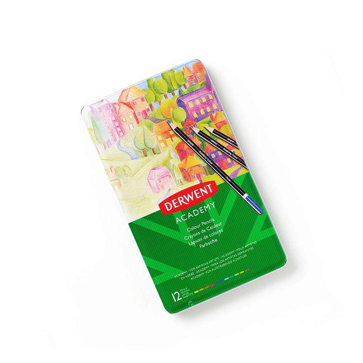 DERWENT - Caja de Lápices de Colores 12 – Pigmentos Cremosos y Mezclables
