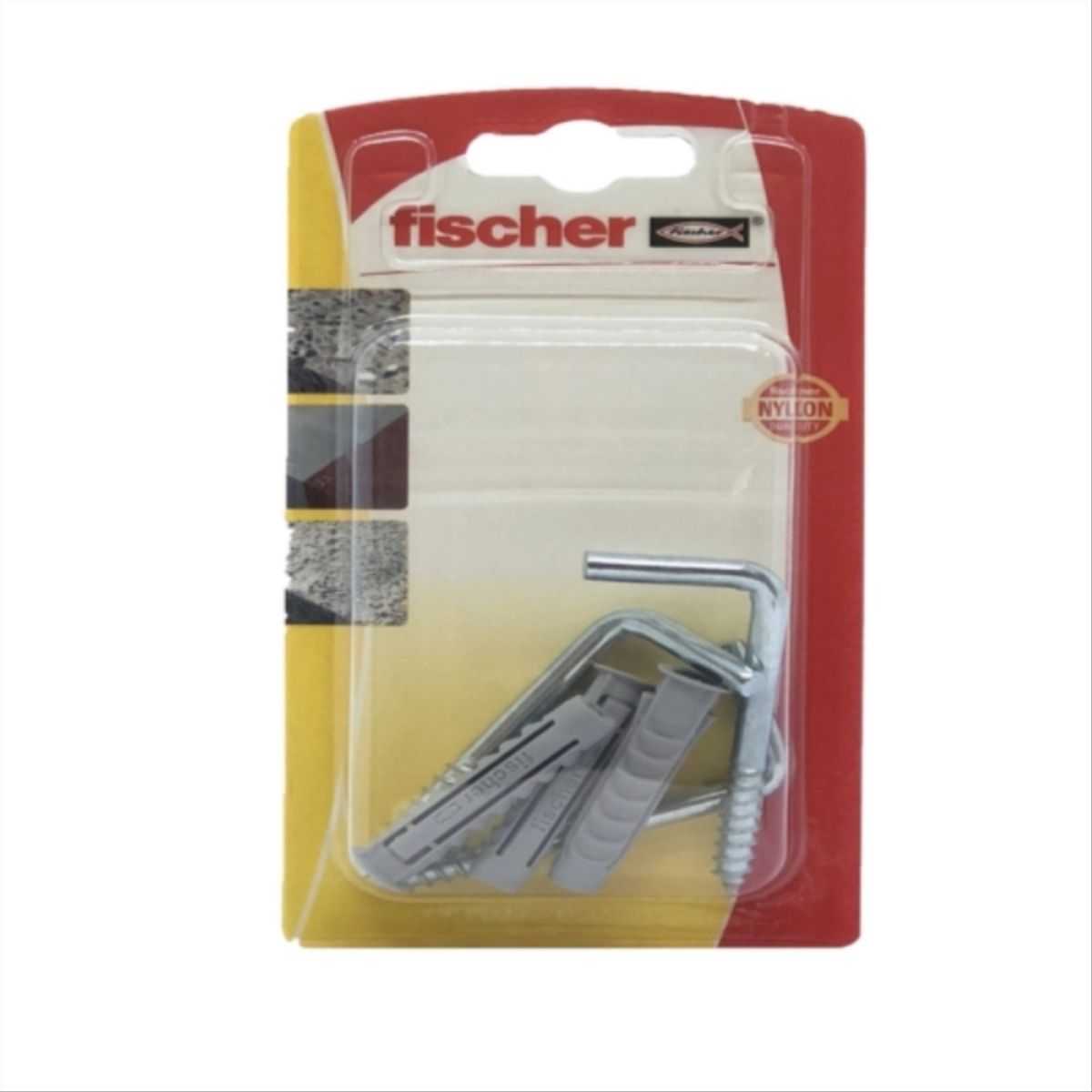 FISCHER - Tarugo Nylon SX5mm + Tor Escuadra  5 unidades