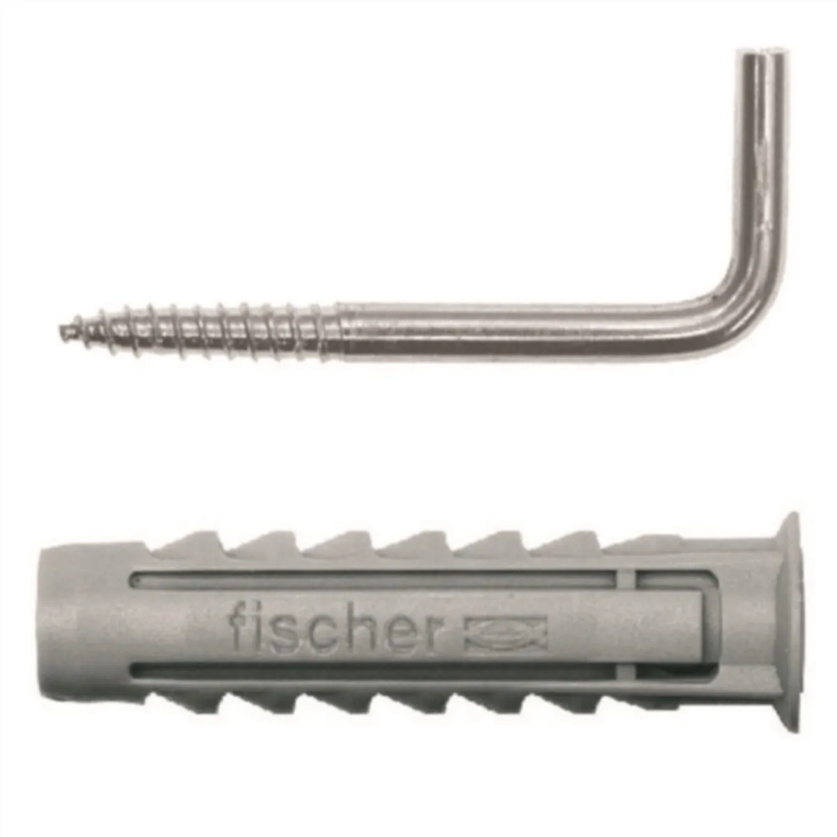 FISCHER - Tarugo Nylon SX6mm + Tor Escuadra  4 unidades