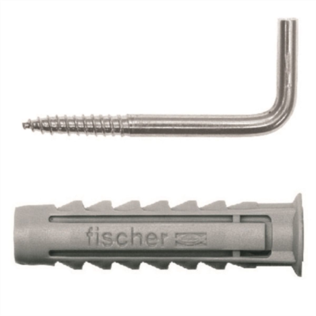 FISCHER - Tarugo Nylon SX6mm + Tor Escuadra  4 unidades