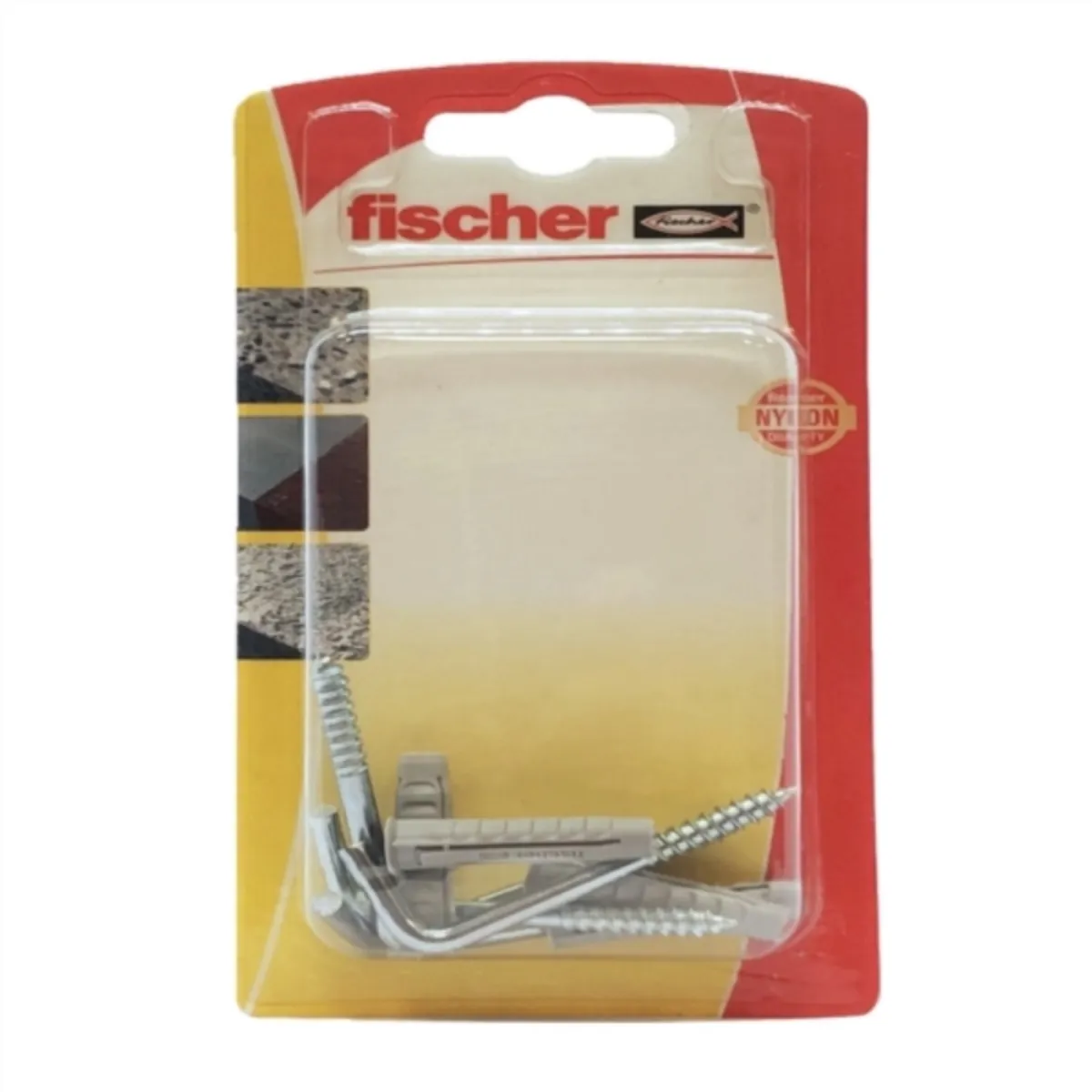 FISCHER - Tarugo Nylon SX6mm + Tor Escuadra  4 unidades